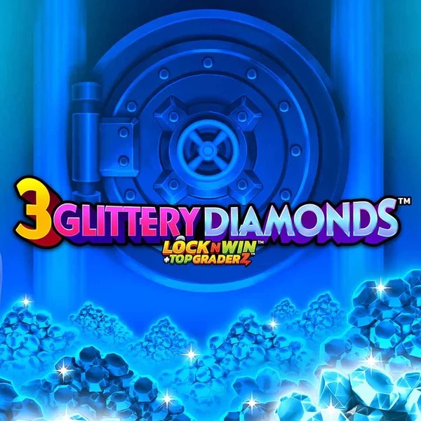 Slots logo of 3 Glittery Diamonds from PearFiction Studios at Millioner Casino