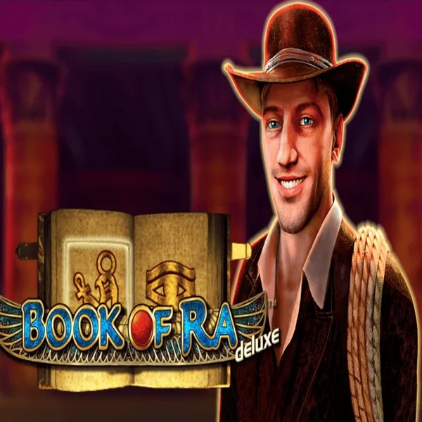 Slots logo of Book of Ra Deluxe from Novomatic at Millioner Casino