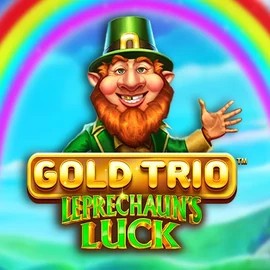 Gold Trio Leprechaun's Luck slot logo by Playtech at Millioner Casino
